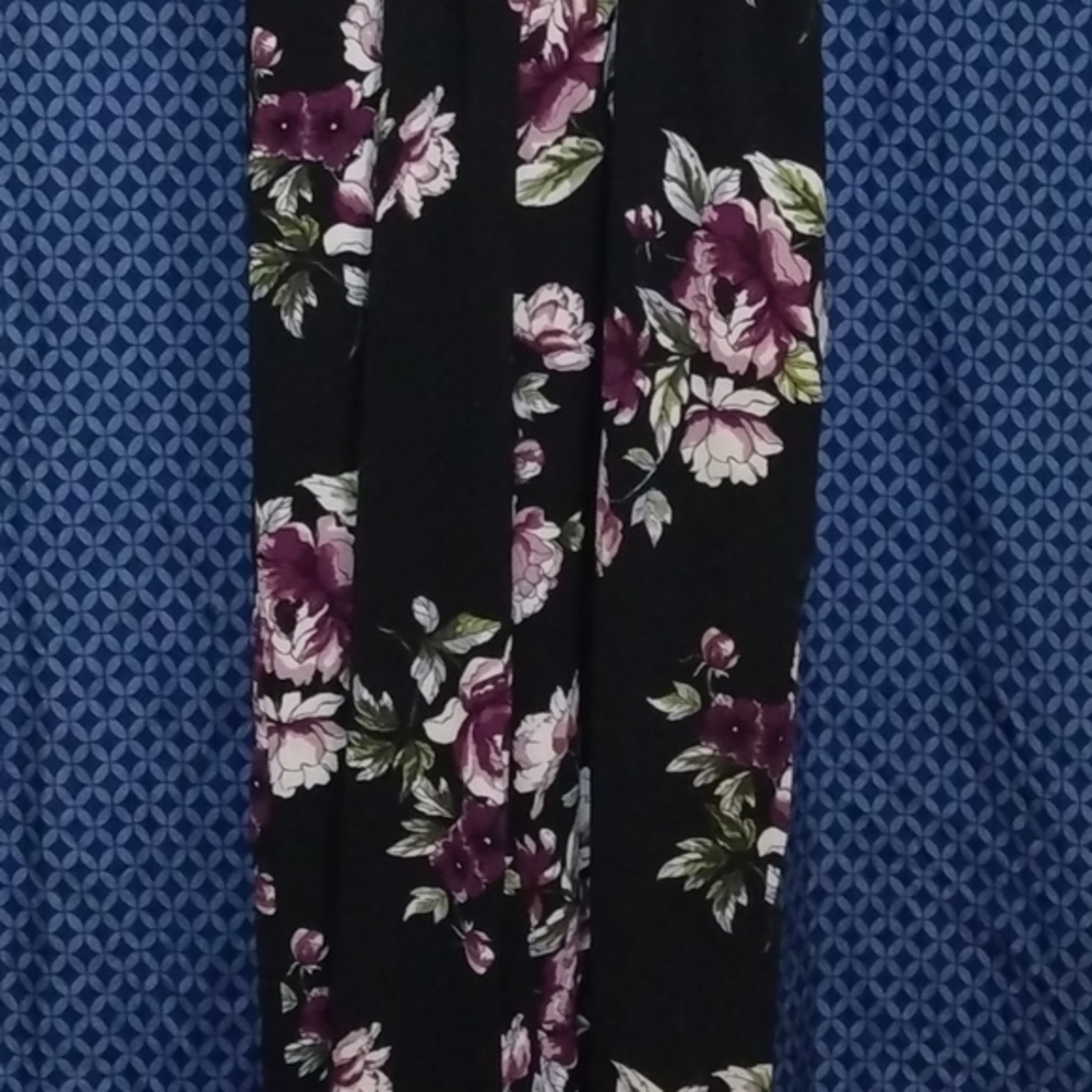 Black purple flower Romper suit